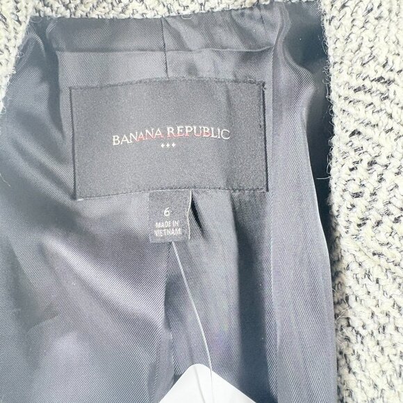 Women's Banana Republic Blazer Tweed One-Button Pockets Size 6 NWT - Picture 3 of 8